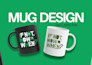create custom mug designs and  mockups for your brand